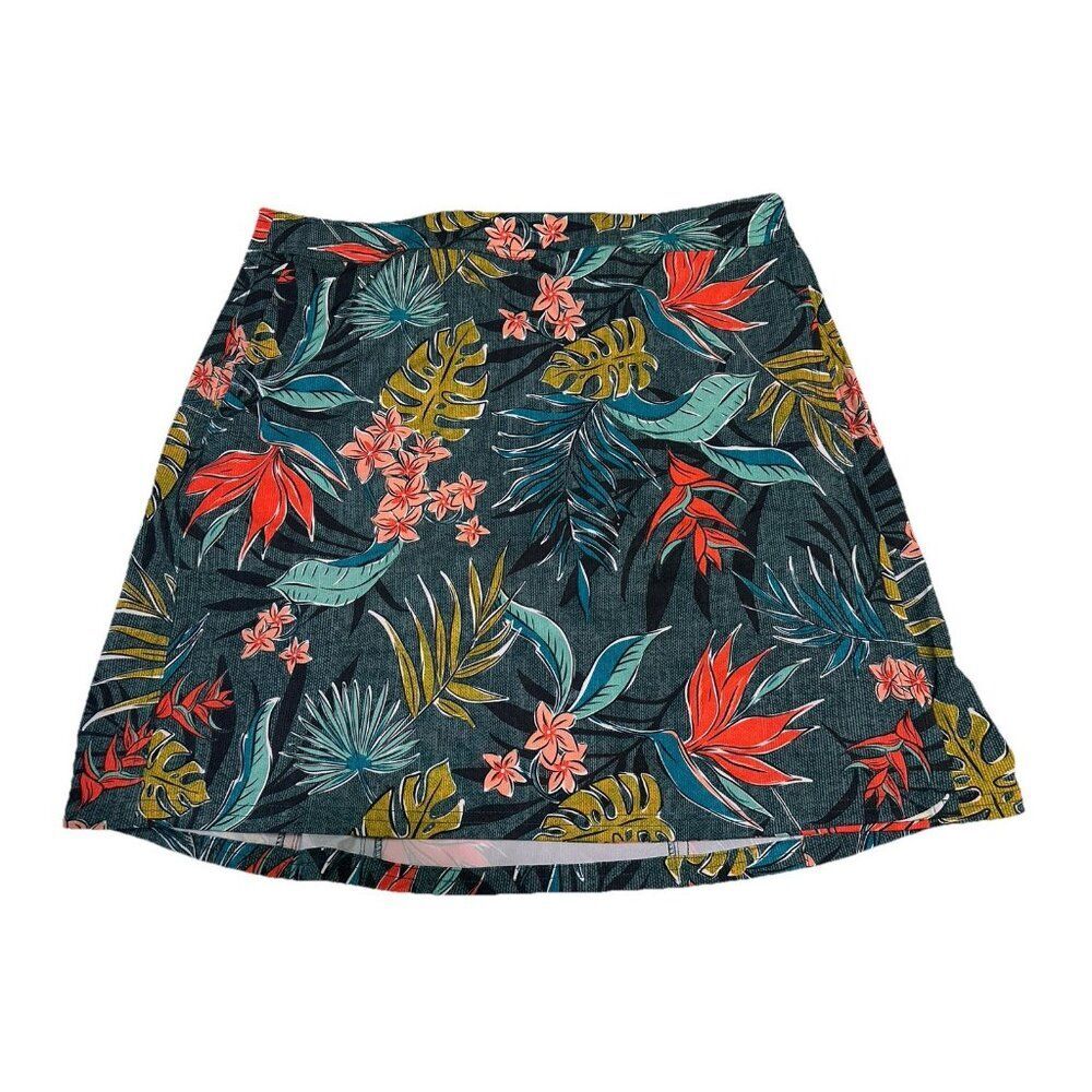 RIP SKIRT Hawaii sz Lg Ocean Wrap Swim Cover Skirt tropical  Floral  Pockets